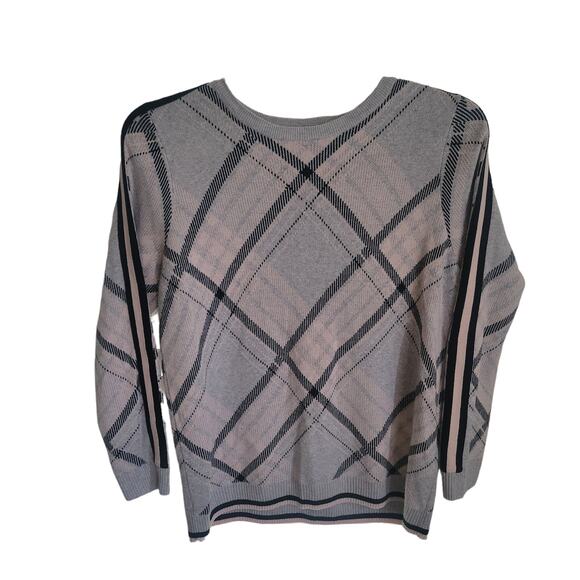 Charter Club Mens Cotton Blend Pullover Multi Gray Sweater Size L Good Quality - Picture 1 of 9